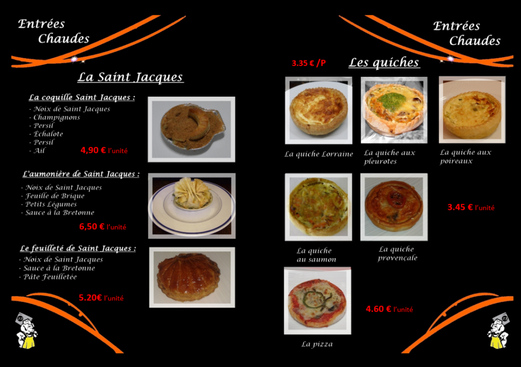 Entrées chaudes Maison gesbert